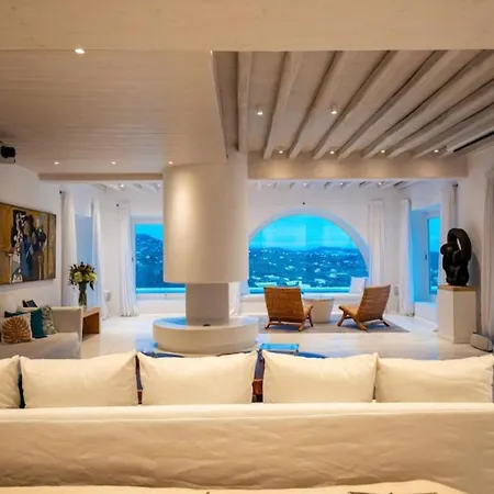 Villa Nokly-Mykonos With Sea Views And Exceptional Amenities Psarou (Mykonos)