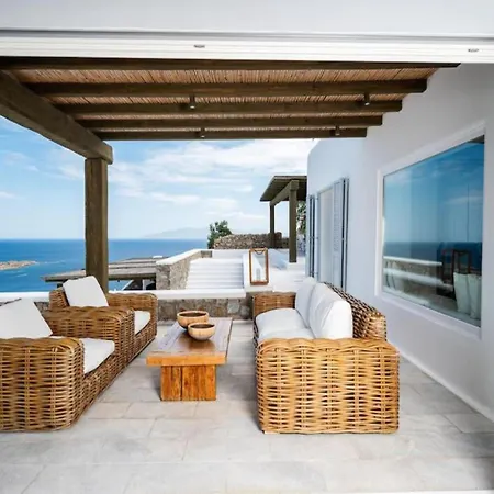 Villa Nokly-Mykonos With Sea Views And Exceptional Amenities * Псароу