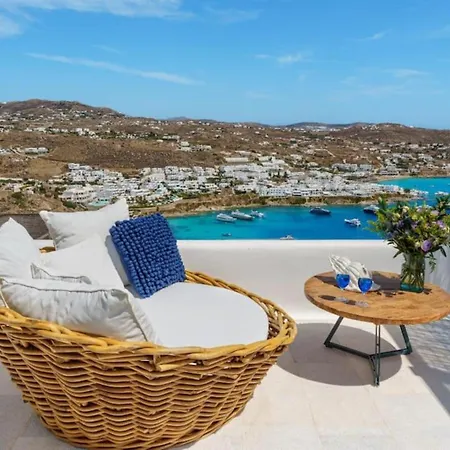 Villa Nokly-Mykonos With Sea Views And Exceptional Amenities